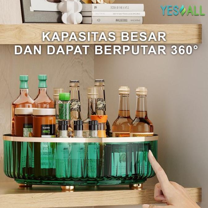 YES ALL Rak Putar  /Tempat Skincare Kosmetik Make Up Parfum Minuman Bumbu Dapur Makanan Snack Buah /