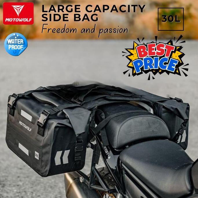 MOTOWOLF SIDE BAG MOTOR WATERPROOF TAS MOTOR TOURING MULTIFUNGSI PREMIUM ORIGINAL DAN TERPERCAYA