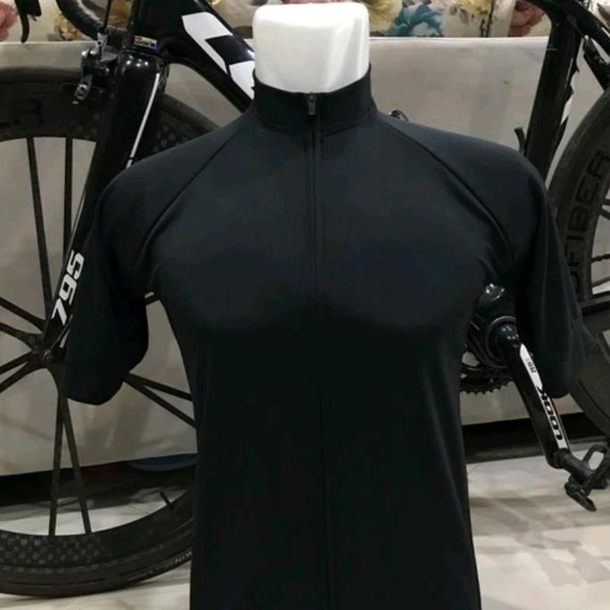 Jersey RoadBike Black Original / Jersey sepeda Hitam polos Jersey sepeda lengan pendek Sport KOS