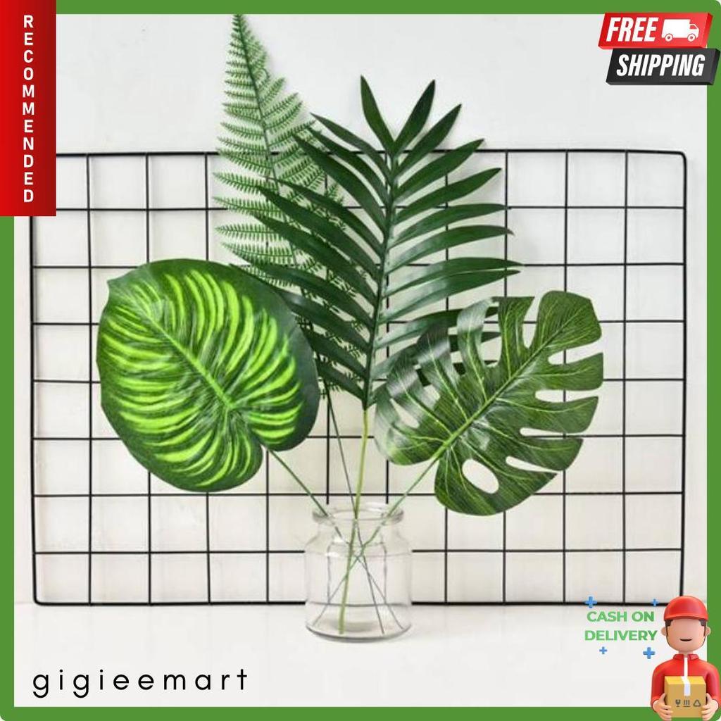 Diskon Kemerdekaan Daun Monstera Artificial Palsu Menyerupai Asli Daun Dekorasi Vintage Rso