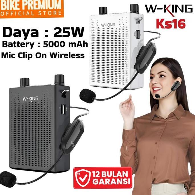 Terlaris Wking Speaker Pinggang Tour Guide Mic Karaoke Ks16 Bluetooth Mini