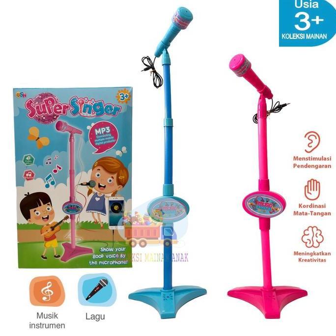 Mainan musik microphone mic karaoke mp3 super singer sh 1251 Kode 676