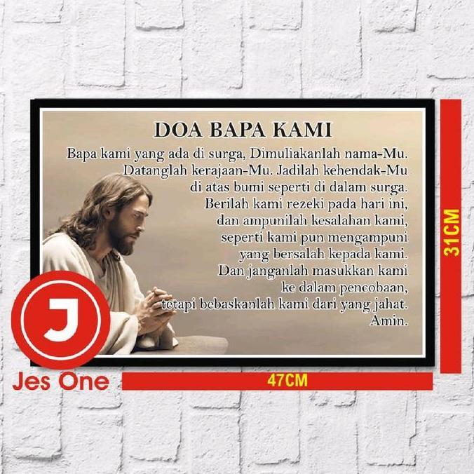 Promo hiasan dinding doa bapa kami  katolik Jumbo Diskon
