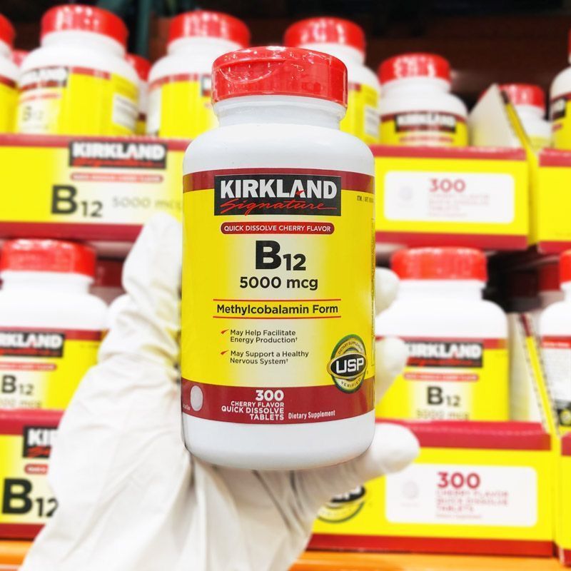 Kirkland Vitamin B12 Sublingual Tablets Vitamin 5000mcg*300 Tablets Vitamins for Adults Promote meta