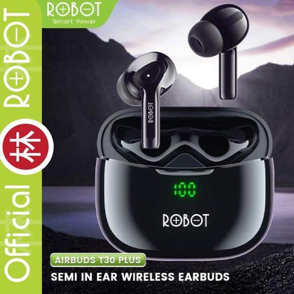 Promo Robot Airbuds T30 PLUS TWS Wireless Earphone Original BT 5.3 New T30 Diskon