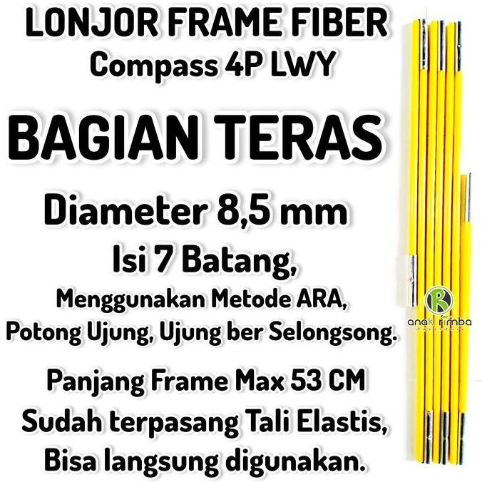 Spesial Frame Fiber Compass Lwy Frame Fiber Tenda Dome Compass Lwy
