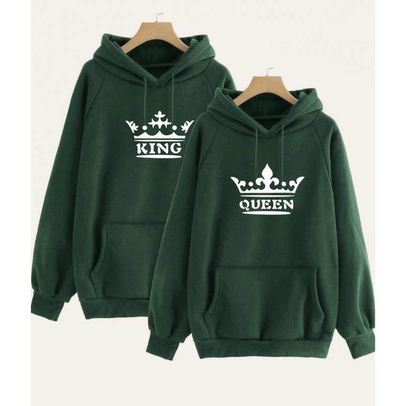 ( isi 2 pcs ) baju couple pasangan / jaket couple KING QUEEN BARU / kaos couple pasangan / baju kape