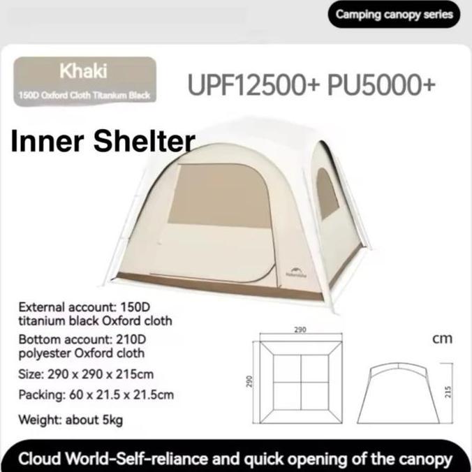 Terjangkau Naturehike Inner Buat Shelter Tent Tenda