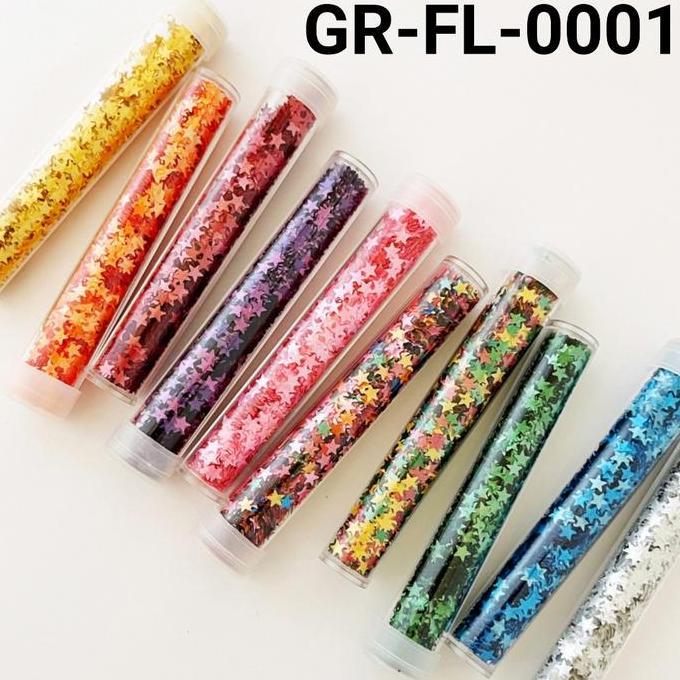 Miliki Gr-Fl-0001 Sprinkles Glitter Borci Kertas Emas Bintang Edible Import