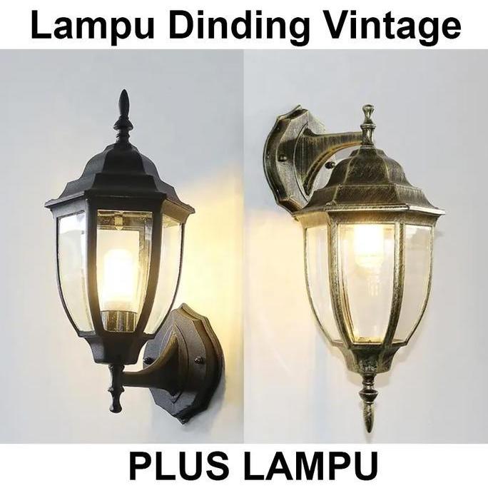 BERKUALITAS Lampu Dinding Outdoor Model Vintage Klasik COD lampu  tiang lampu  tiang depan rumah lam