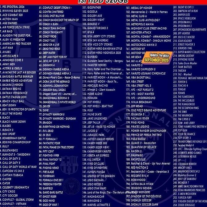 HDD PS2 160GB - Hardisk Eksternal PS2 - Support Semua PS2 Full Game