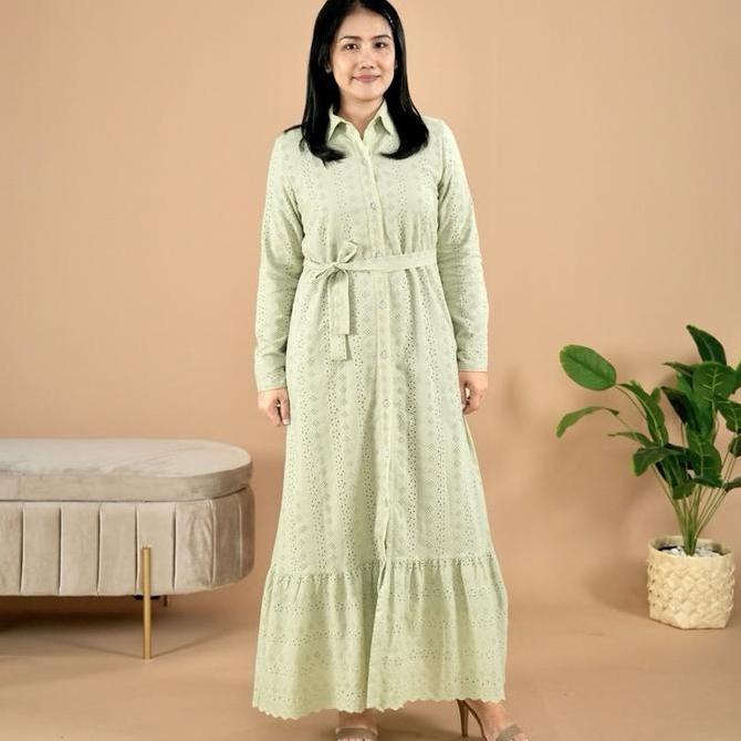 Gamis Brukat G1158 Tiara Sage