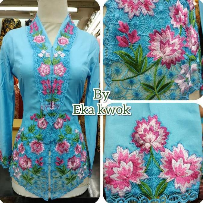 KEBAYA MODERN BIRU MUDA