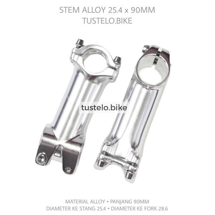 New- Paket Stem 25.4 Chrome Adaptor Stem Insert 22.2 to Oversize 28.6 OS