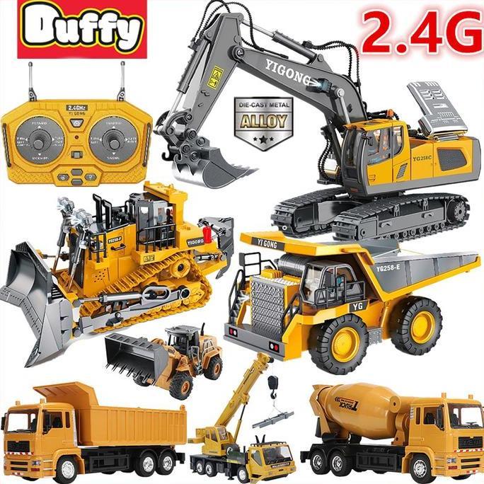 Bouncezz - Duffy Toys Excavator RC Besar Kendaraan Teknik Remote Control Dump Truck Tambang Alloy
