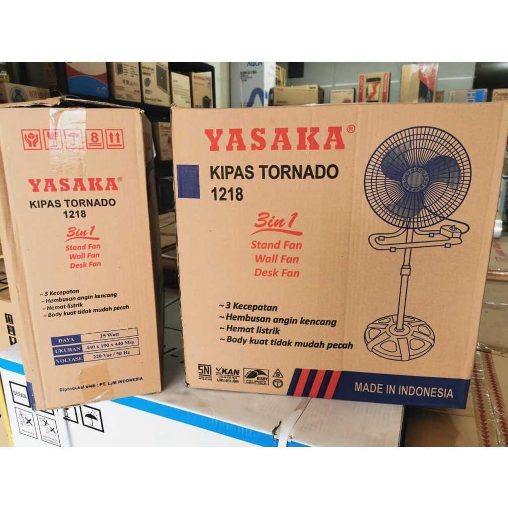 Tornado 12 Kipas Angin Tornado Berdiri, Meja, Dinding 12 Inci (Besi)