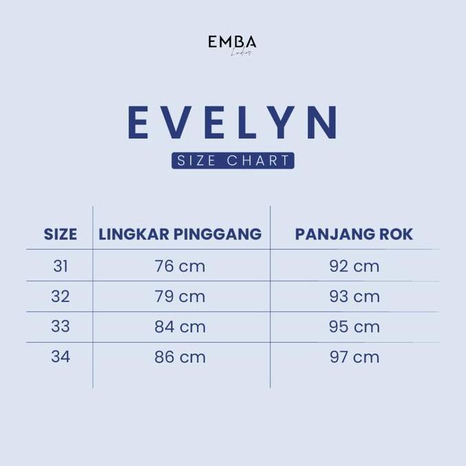 Emba Ladies - Evelyn Rok Jeans Panjang Wanita Warna Lht Stone
