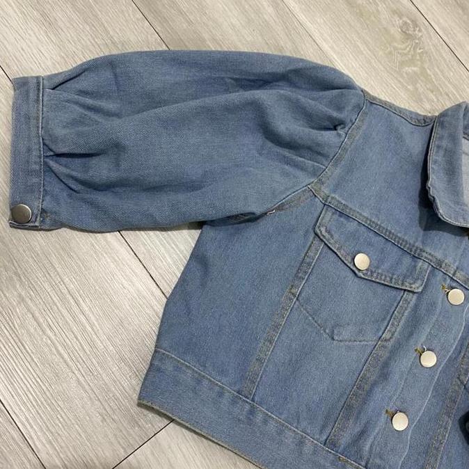 HERCHOICE PDB002 Baju Top Blazer Jeans | Atasan Long Square Atasan Kerah Rajut n Kaos Rajut Lengan P