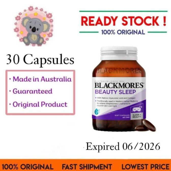 Blackmores Beauty Sleep 30 Capsules Ori Australia _KOAL
