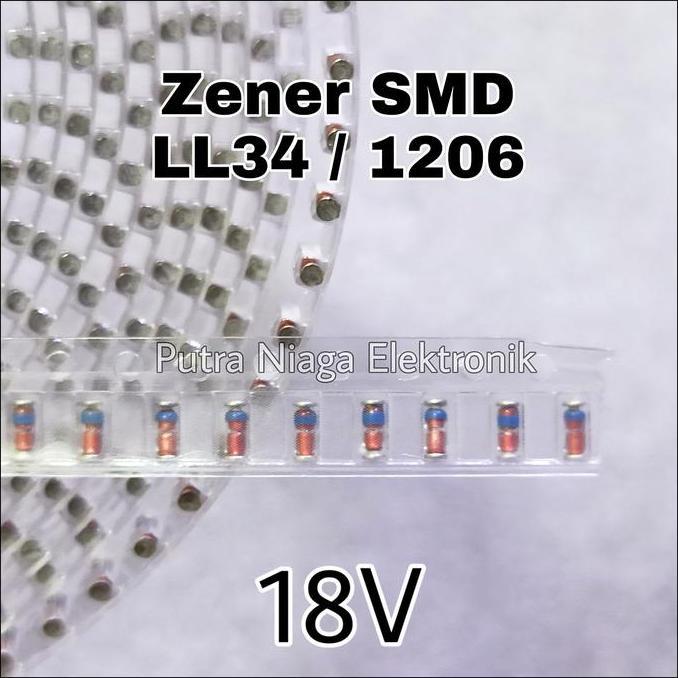 Update (10) Zener SMD 18V Dioda LL34 1206 0,5W 18Volt 1/2W 0.5W putran1a Buru Order
