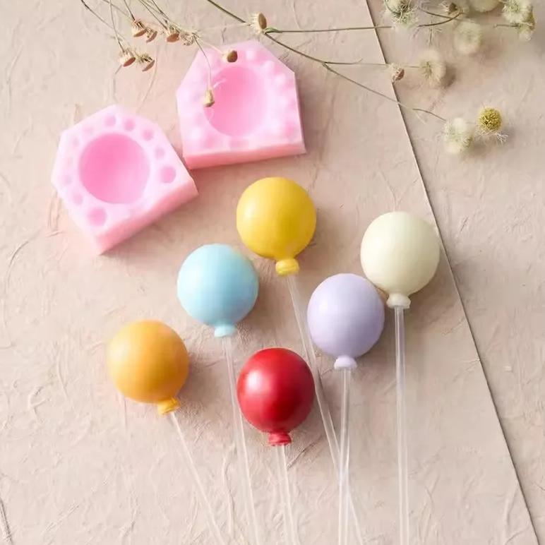 Mini 3D Oval Balloon Silicone Mold Fondant Chocolate Mold DIY Gumpaste Clay Candle Molds Cake Decora