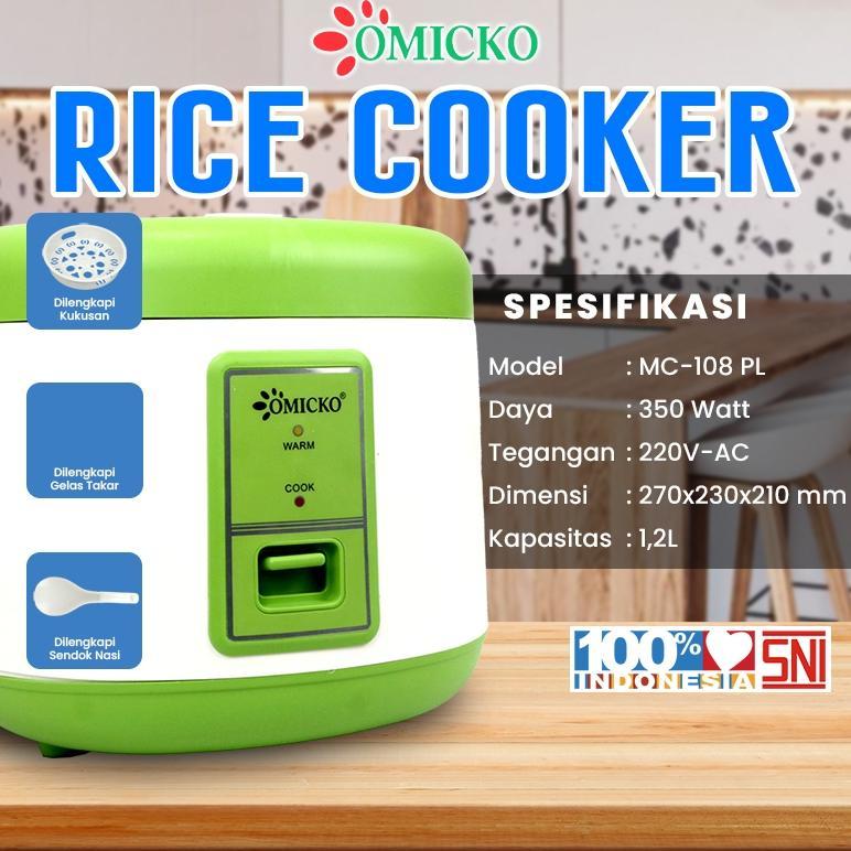 Hot Deals BestPromo Omicko Rice Cooker/Magic Com 3 In1/Penanak Nasi 1.2/1.8 Liter/Elektronik Rumah T