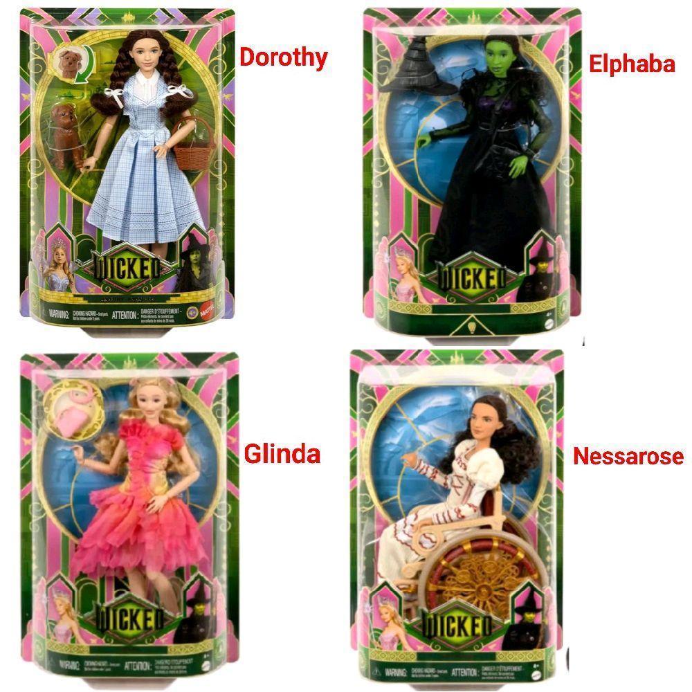 Boneka Barbie Universal Pictures Wicked Dorothy Elphaba Glinda Nessarose Fashion Doll Plus Aksesoris