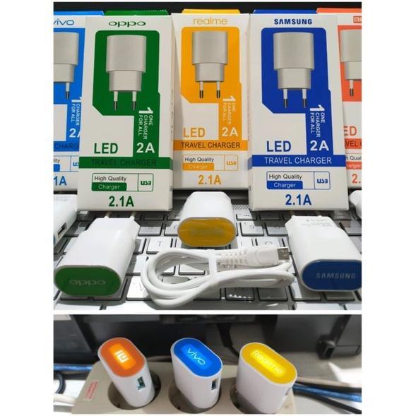 QualityTerbaik- TC/CHARGER LED BRANDED S-100 1USB 2.1A PLUS KABEL MICRO USB