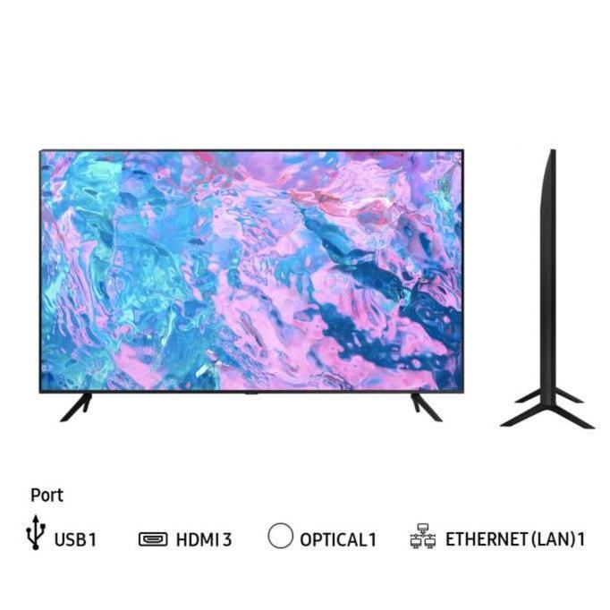 Terlaris Samsung 43" Crystal Uhd Cu7000 4K Smart Tv (2023) - Ua43Cu7000Kxxd Layar