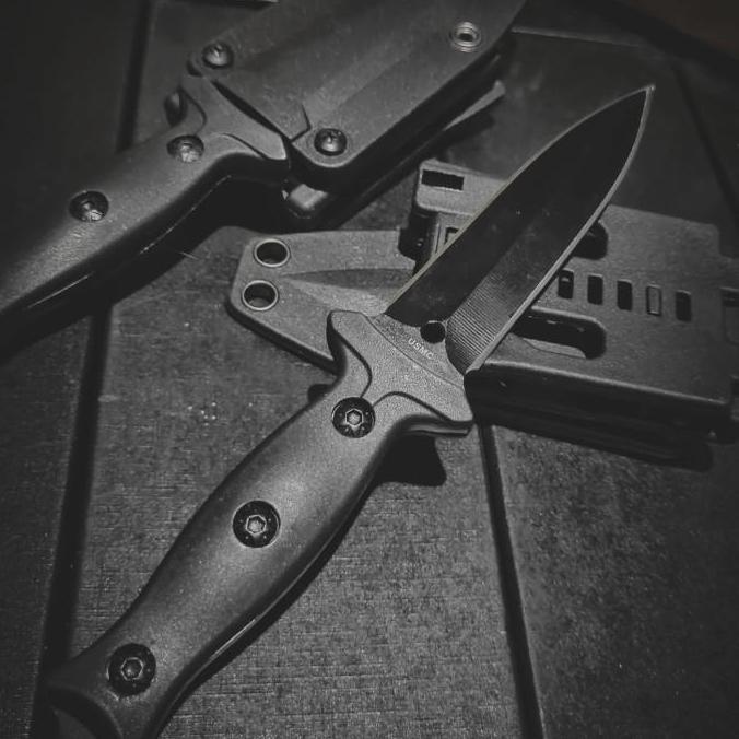 Spesial Usmc Straight Pointed Knife Dager Dagger With Kydex Holster Usa Steel