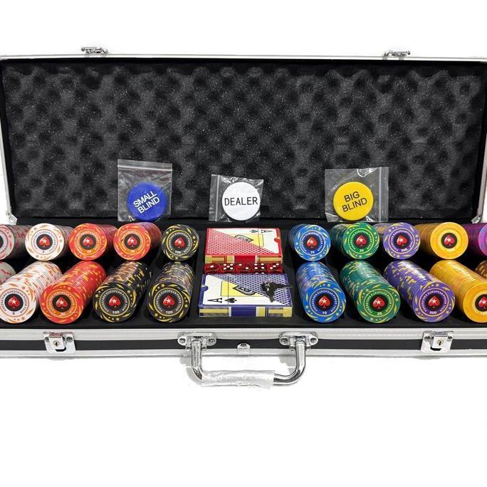 jayabk- Texas Holdem 500 Poker Chip Set for collection and fun