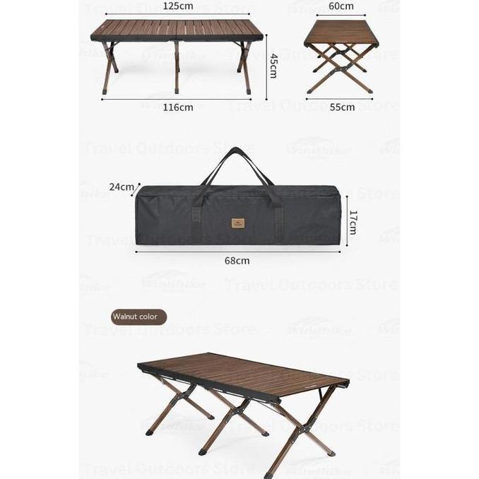 Miliki Meja Lipat Aluminium Portable Camping Outdoor Naturehike Cnh22Ju043