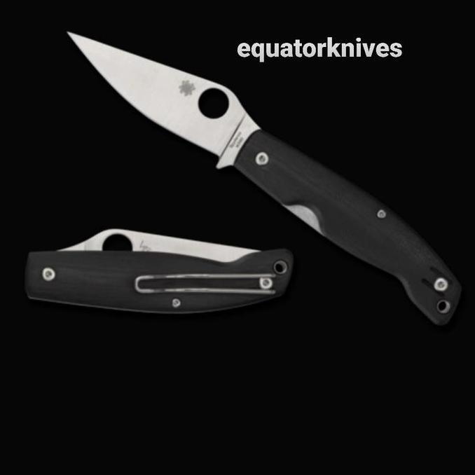 Spesial Spyderco Pattadese C257G M390 Stainless Steel G-10