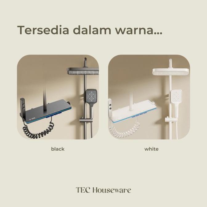 TECIRIS Shower Set Sistem Pancuran Digital Panas Dingin Brass Mewah LED Panas Atau Dingin Keran Show