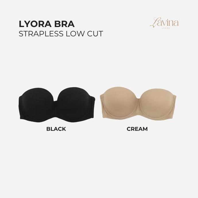 Promo Lavina Lyora Low Cut Strapless bra - Bra Tanpa Tali size Jumbo (32-46 cup B-F) Diskon