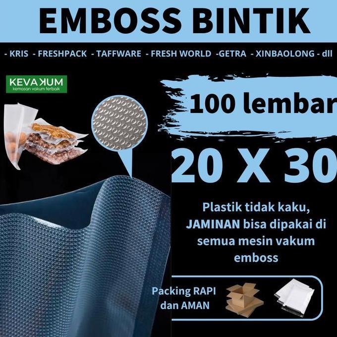 Plastik Vacum Emboss 20x30 Plastic Bag Vacuum Sealer Emboss