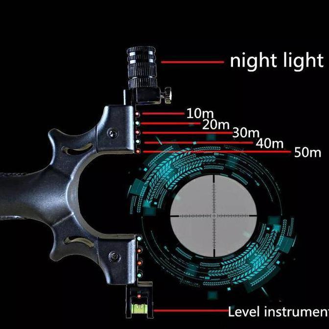 Spesial Ketapel Greyhound Flatband Slingshot With Led Optic Scope Hard Resin