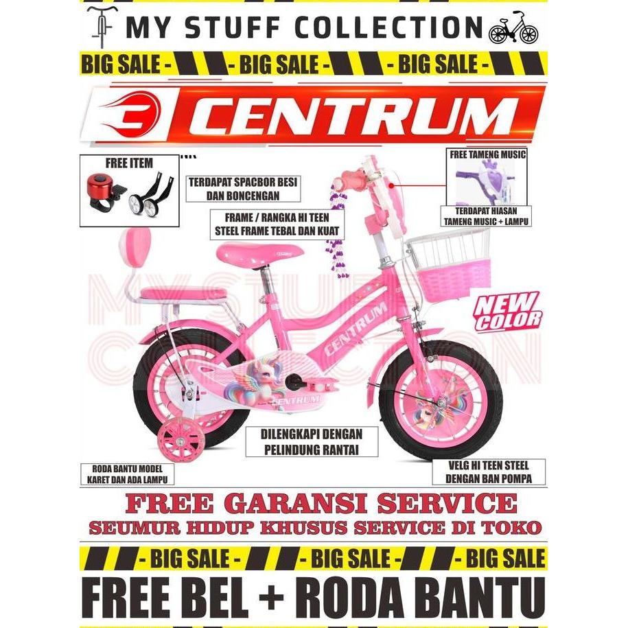 Promo SEPEDA MINI ANAK UKURAN 16 INCH LIMITED SERIES UNICORN  COCOK UNTUK USIA 4 - 7 TAHUN FRAME TEB
