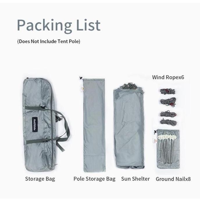 Miliki Flysheet Hexagonal Vinyl Naturehike Nh20Tm087 Shelter Tenda Camping