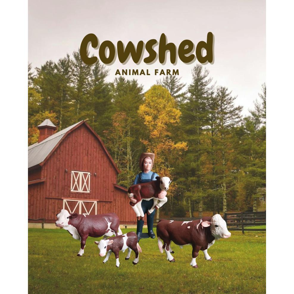 PIBI - Cowshed Set Toys / Mainan Kandang Sapi /Farm Animal / Mainan Edukasi