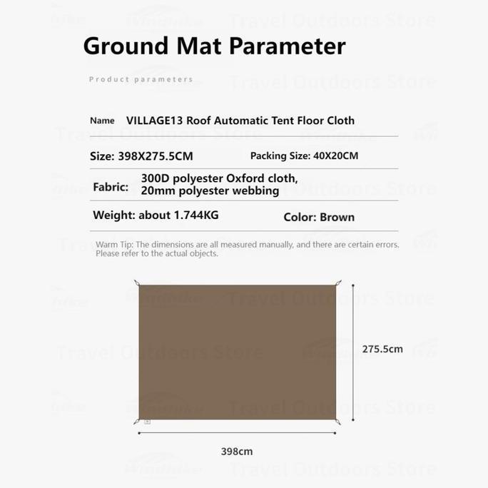 Miliki Alas Tenda Glamping Naturehike Cnh22Zp004 Village 13 Tent Floor Mat