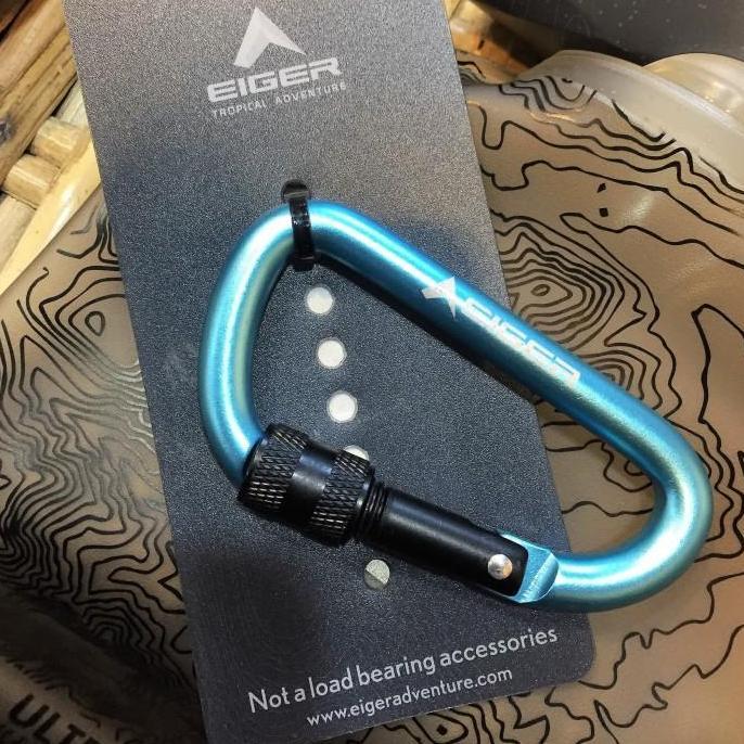 Miliki Carabiner Eiger 6Mm With Screw Lock - Blue