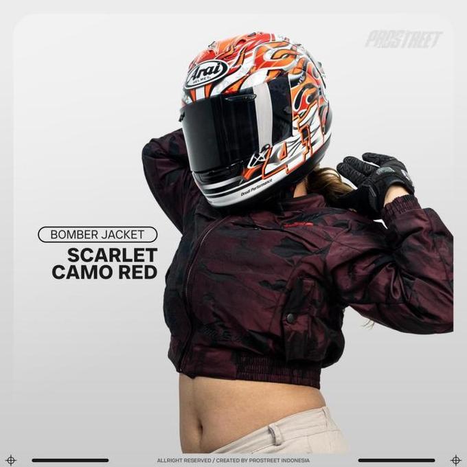 Jaket Bomber Prostreet Scarlet Camo Red