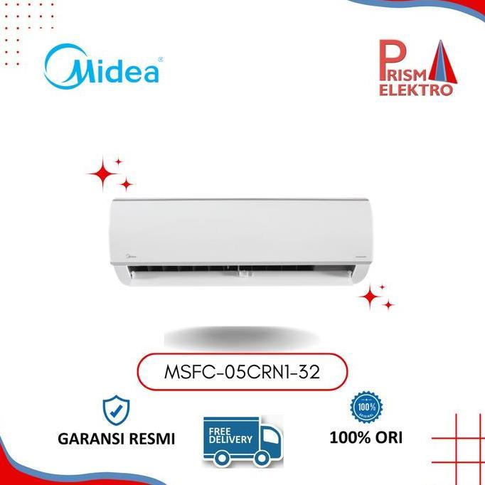 AC SPLIT MIDEA MSFC 05 R32 1/2 PK (MSFC-05CRN1-32) PROMO UNIT ONLY Remote