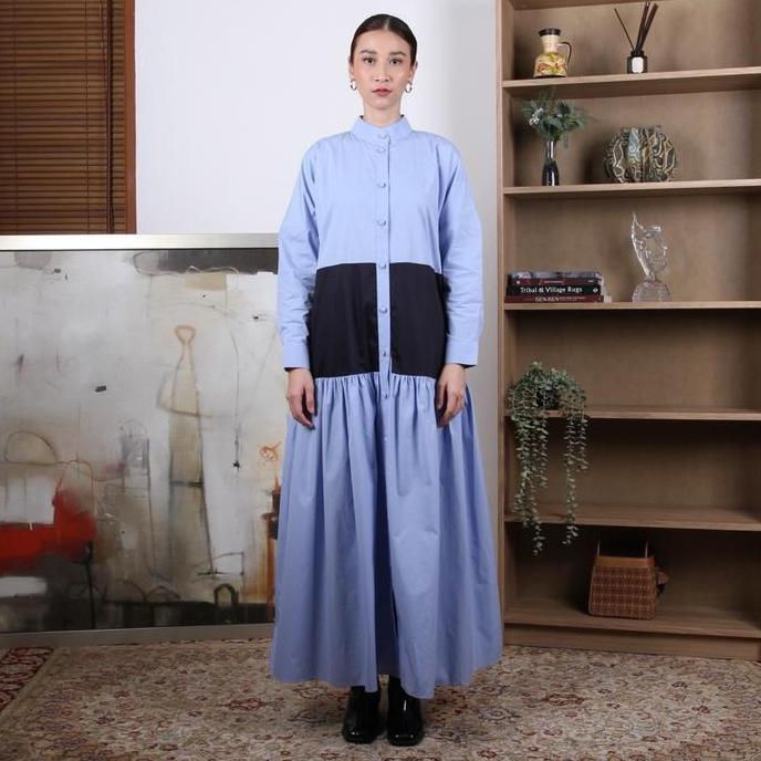 Itang Yunasz RTW - Cerona Color-Block Outer Dress