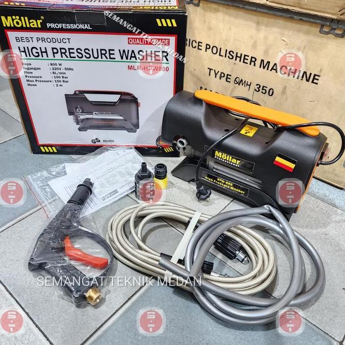 TERBARU - HPW800 MESIN STEAM CUCI JET CLEANER MOTOR MOBIL AC 100 150 BAR MOLLAR