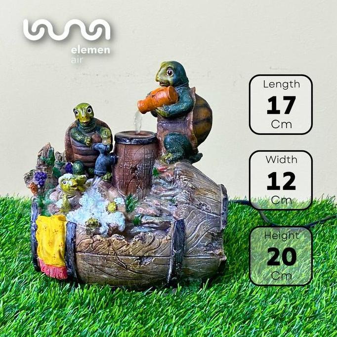 TERMURAH - Hiasan Dekorasi Meja Toko / Rumah Air Mancur Mengalir Kura-Kura