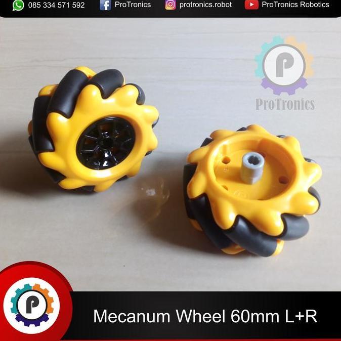 Mecanum Wheel Set (L + R) Omnidirectional Wheel 60mm Smart Car Robot