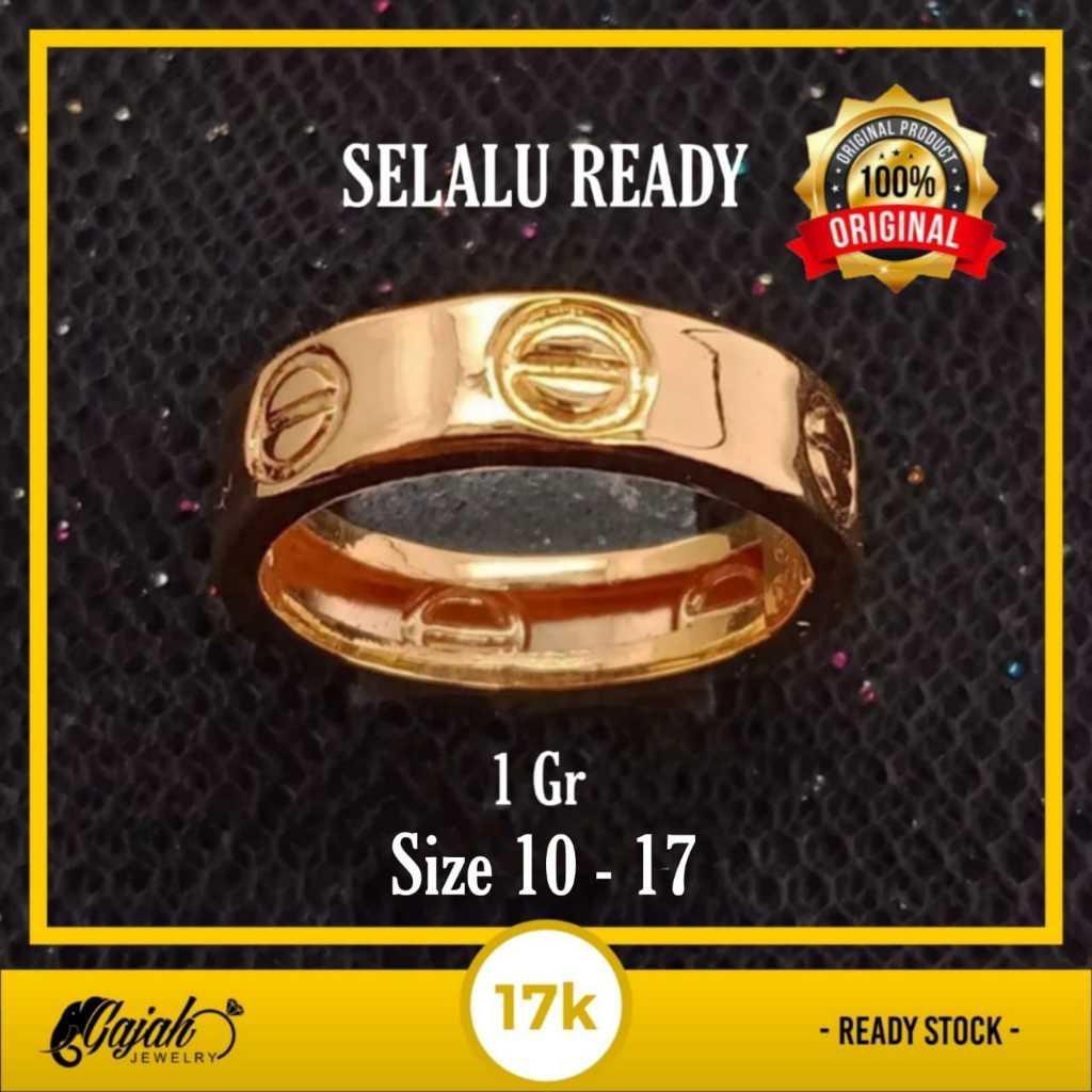Cincin Emas 17K - Toko Emas Gajah Online 1 Gram 2074