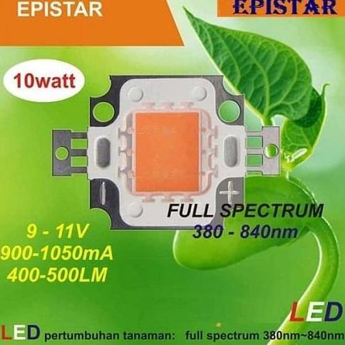 HPL 10 WATT LAMPU SOROT EPISTAR 400-840NM HIGH POWER LED FULL SPECTRUM 10WATT GROW LIGHT PLANT LAMP 